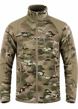 Кофта тактична флісова han-wild grid fleece. мультикам s