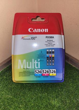 Оригинальный набор картриджей canon cli-526 cmy multipack (новый)
