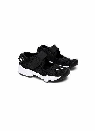 Дитячі кросівки nike чорні на липучці, розмір 28