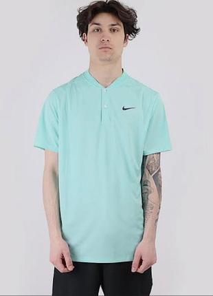 Футболка-поло  nike men's dri-fit victory blade polo у кольорі tropical twist (mint).