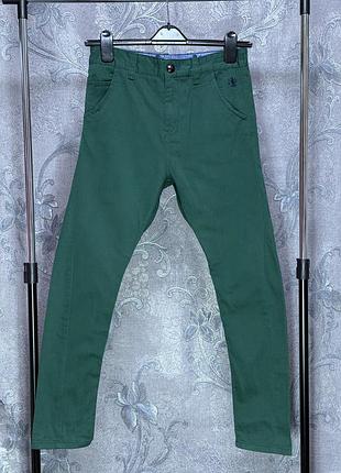 Джинси дитячі підліткові next authentic classics slim fit 12 років 152 см зріст зелені 100% бавовна денім брюки чінос для хлопчика стрітстайл кежуал
