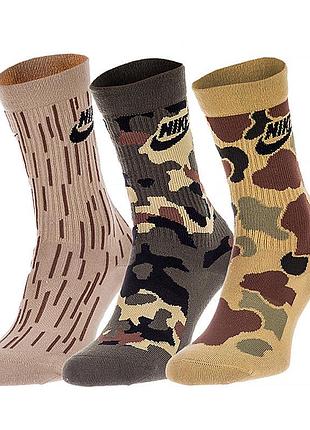 Чоловічі / жіночі шкарпетки найк оригінал nike u nk everyday essential crew 3pr dh3414-903