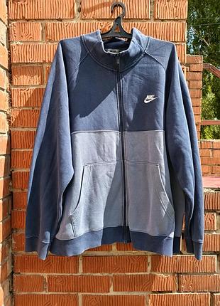 Мужская флисовая зип-кофта nike club fleece (bv3017-412) на молнии / олимпийка xxl (3xl)