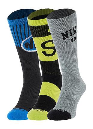 Чоловічі / жіночі шкарпетки найк оригінал nike sb everyday max lightweight 3pr cu6478-902