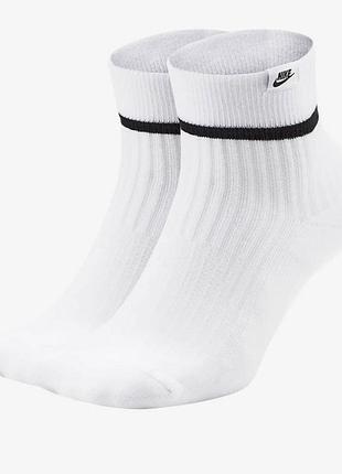 Чоловічі / жіночі шкарпетки найк оригінал nike u snkr sox essential ankle 2pr sx7167-100