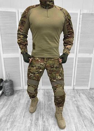 Костюм убакс + штани мультикам з налокітниками та наколінниками. тактичний костюм мультикам.