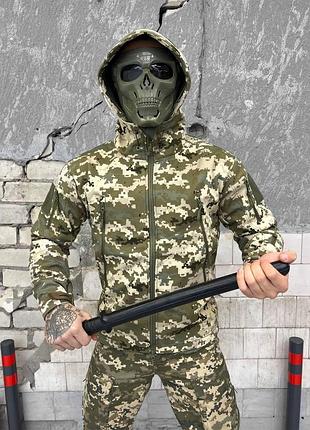 Куртка softshell pixel halo. тактична куртка піксель