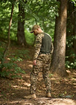 Штани protect піксель + лонгслів velcro хакі/піксель. комплект тактичний