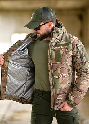 Зимняя тактическая куртка гур omni-heat m-3xl. куртка военная армейская камуфляж
