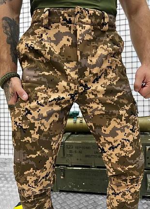 Тактичні штани софтшел піксель region. чоловічі зимові штани піксель