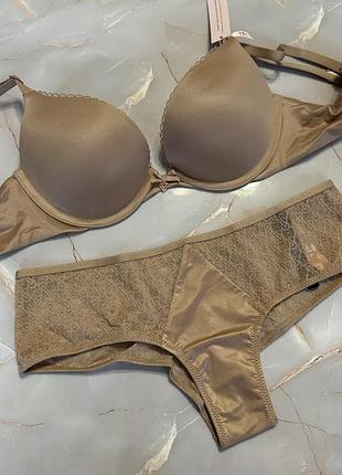 Комплект білизни victoria’s secret оригінал бюстгальтер 34б 75б трусики с