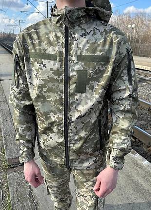 Куртка пиксель демисезон водонепроницаемая. тактическая военная/армейская пиксельная куртка