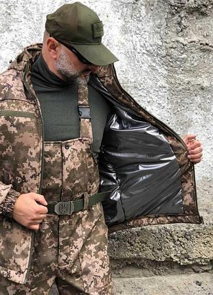Зимняя водонепроницаемая куртка soft shell пиксель. куртка зимняя пиксель камуфляж