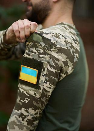 Лонгслив 'velcro' хаки с пикселем 3
