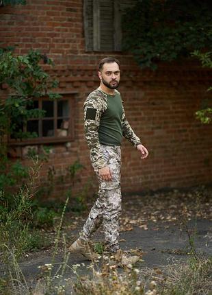 Лонгслив 'velcro' хаки с пикселем 6