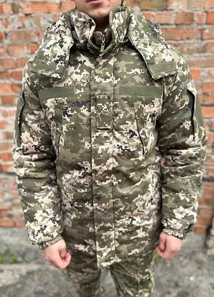 Бушлат зимовий піксель. бушлат зимовий тактичний військовий камуфляж