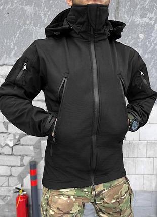 Тактическая куртка софтшел kord second generation black. куртка военная армейская камуфляж