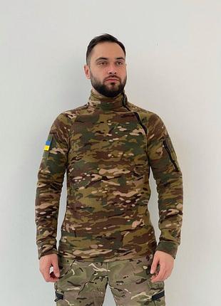Кофта флисовая 'one snake' мультикам. военная тактическая флиска мультикам.