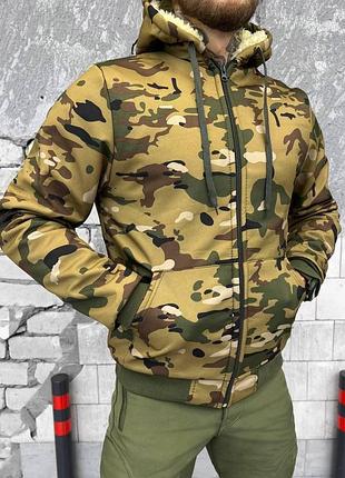 Куртка softshell на овчині guardian. куртка військова армійська камуфляж