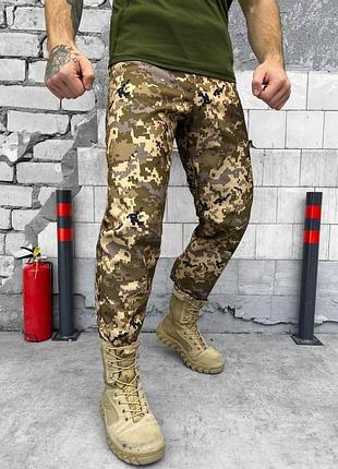 Тактичні штани luna softshell pixel. зимові теплі штани піксель
