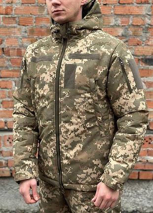Зимняя куртка тактическая пиксель taslan. куртка военная хаки камуфляж
