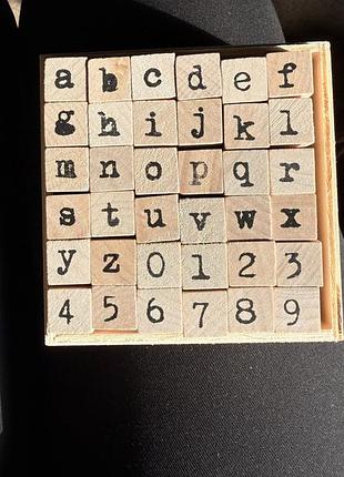 Набір штампів для творчості з літерами та цифрами typo alphabet & numbers stamp s
