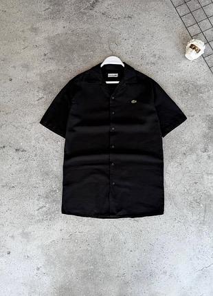 Чоловіча футболка lacoste | сорочка лакоста в чорному кольорі