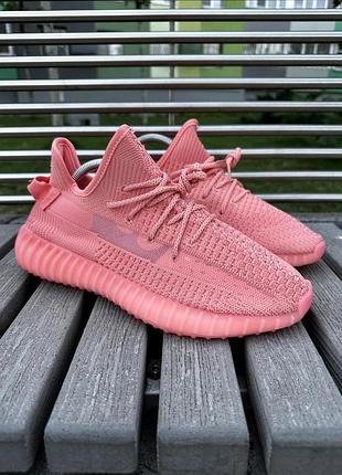 Женские кроссовки adidas yeezy boost 350 v2 (неоновые розовые)