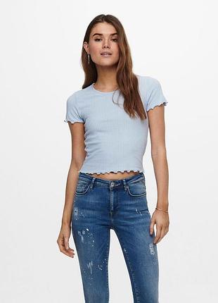 Блуза onlemma s/s short top noos jrs 15201206 halogen blue only l голубой 15201206halogenblue