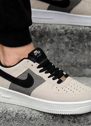 Мужские кроссовки найк аир форс nike air force gray серый 41 42