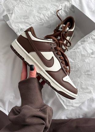 Жіночі кросівки найк сб данк nike sb dunk low brown white 38