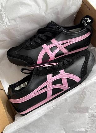 Женские кроссовки асикс онитсука asics onitsuka tiger mexico 66 black pink 38