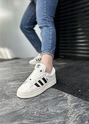 Жіночі кросівки адідас кампус adidas campus x bad bunny white black 40