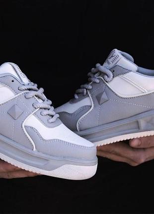 Жіночі кросівки y.top ю топ grey white 1-0022 сірий білий 36