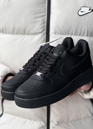 Мужские / женские кроссовки найк аир форс nike force black черный 37 41