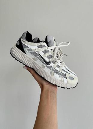 Жіночі кросівки найк стильні красиві nike p-6000 white beige black 40