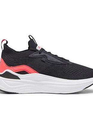 Жіночі кросівки стильні повсякденні пума оригінал puma softride stakd black/pink 378827 02