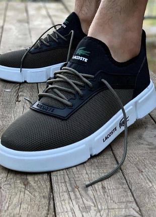 Чоловічі кросівки лакоста стильні повсякденні lacoste сітка 41