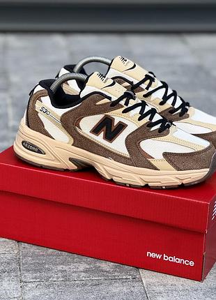 Мужские / женские кроссовки нью баланс new balance 530 beige brown бежевый коричневый 37 41