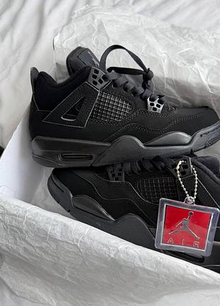 Жіночі кросівки найк аір джордан nike air jordan 4 black cat 37