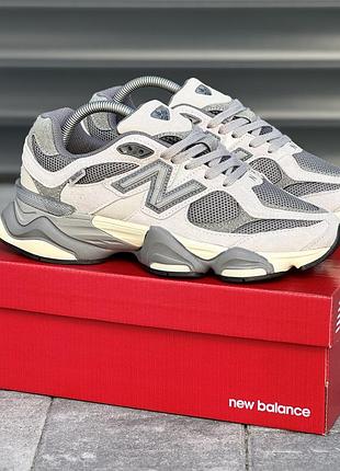 Мужские / женские кроссовки нью баланс new balance 9060 grey beige серый бежевый 37 41