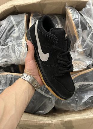 Женские кроссовки найк сб данк nike sb dunk black grey "fog” 37