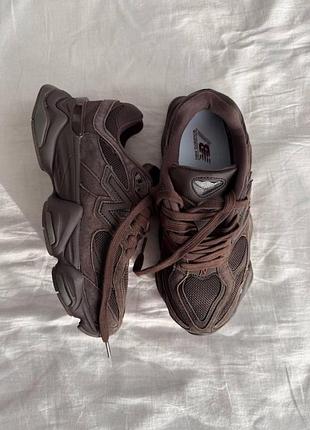 Жіночі кросівки нью баланс стильні new balance 9060 chocolate brown 40