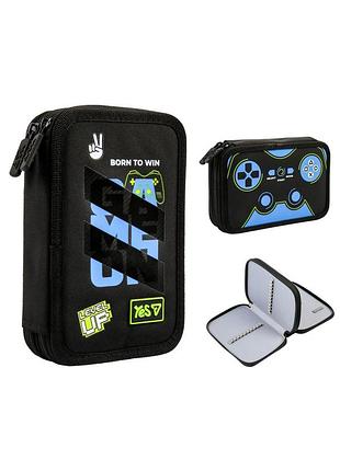 Пенал жесткий yes hp-01 game loading двойной (533716)