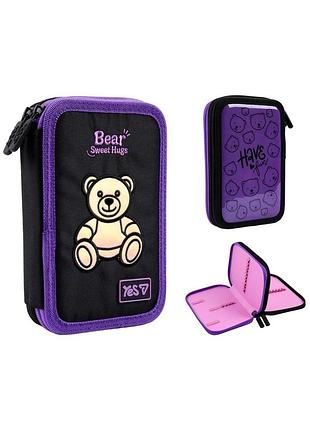 Пенал жесткий yes hp-01 bear sweet hugs двойной (533710)