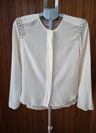 Zara woman studio блуза із 100% натурального шовку, s