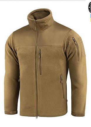 Флисовая куртка-кофта m-tac alpha microfleece gen.ii, койот l