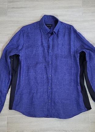 Сорочка льонована massimo dutti