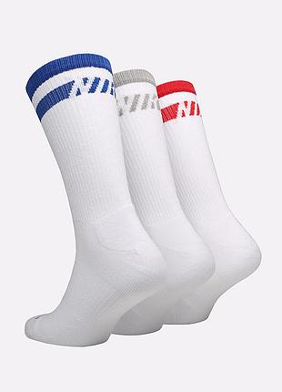 Чоловічі / жіночі шкарпетки найк оригінал nike u nk everyday plus cush crew 3pr білий, мультиколор уні m (38-42) cz0502-903