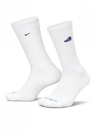 Чоловічі / жіночі шкарпетки найк оригінал nike everyday plus cush crew 1 пара fq0326-100 (оригінал) fq0326-100